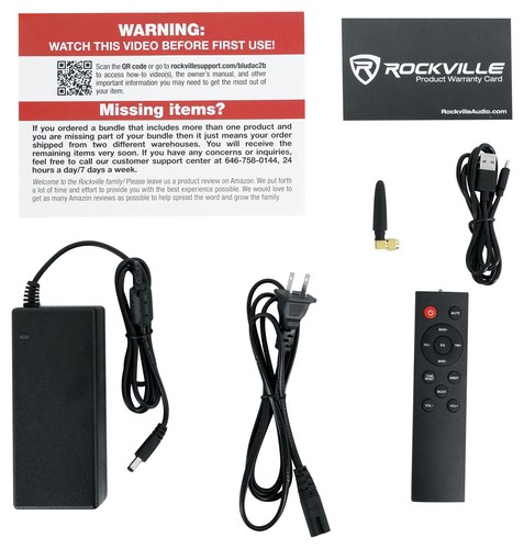 Rockville BLUDAC2B DAC/Bluetooth Amplifier Home Receiver USB/Optical/Sub Out - Picture 6 of 6