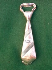 CAVATAPPI ARTISTICO A FORMA DI CRAVATTA IN SILVER PLATED MADE IN ITALY.  U23