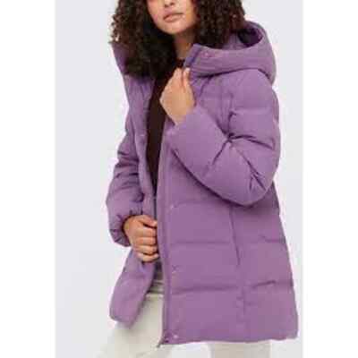 Uniqlo Women's Waterproof Seamless Down Jacket Coat Purple