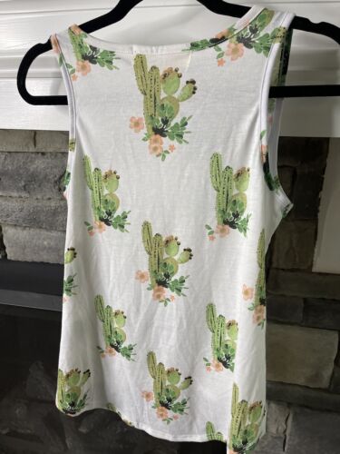 Pretty Rebel T Shirt Womens sz S Graphic T-shirt Cacti & Floral Ties n Front New - Picture 3 of 6