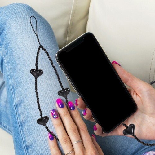 Set of 3 Liebe Handyseil Herz Telefon Lanyard Telefonband Aus Acryl - Zdjęcie 4 z 12