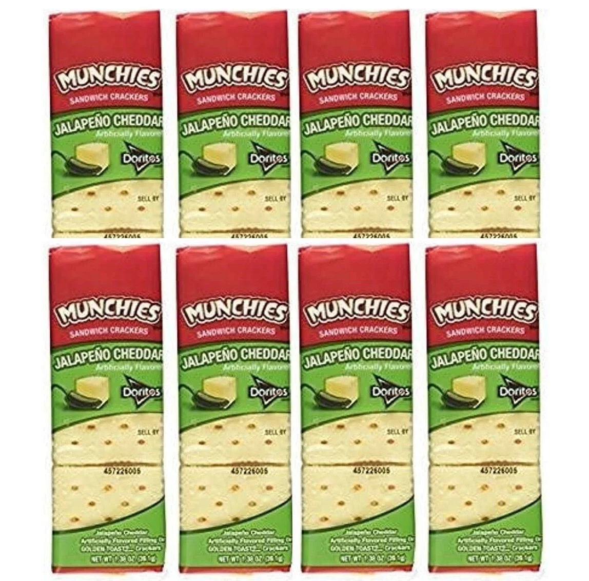 Munchies Doritos Jalapeno Cheddar Cheese Sandwich Crackers, 43 OFF