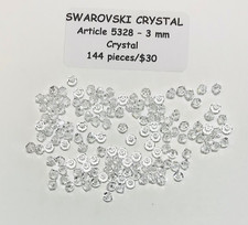 Swarovski  Bicone Beads 5328 - 3mm - CRYSTAL - 144 Pieces - Clear