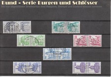 Bund Dauerserie Burgen und Schl&ouml;sser PAARE SENKRECHT gestempelt Sammlung Lot