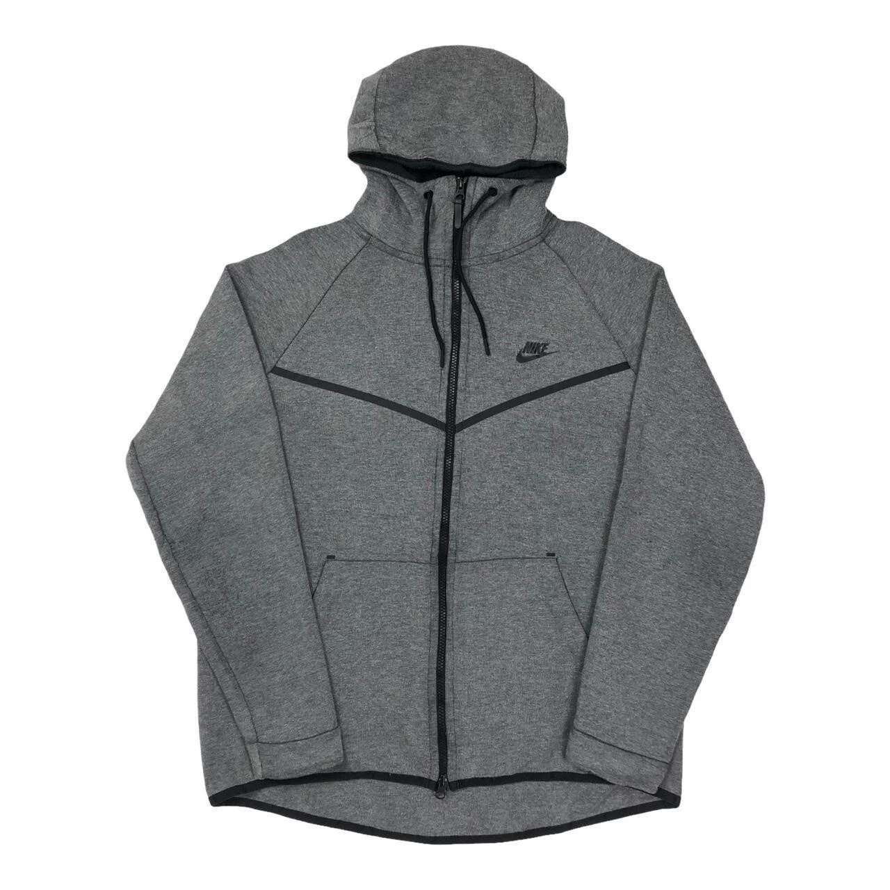 Nike Tech Fleece Hoodie Mens Grey Full Zip Long Sleeve Sportswear Size Large L