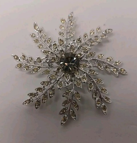 Sarah Coventry signierte Strass Brosche Anstecknadel Schneeflocke Blume - Bild 14 von 16