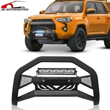 Bull Bar Front Grille Guard Bumper W/ LED Light Bar For 2010-2024 Toyota 4Runner