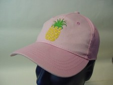 PINK HAT WITH A PINEAPPLE HAT ADJUSTABLE OSFM