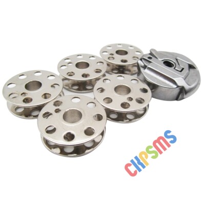 #45751 Bobbin Case & 5 Bobbins for Singer Featherweight 221   221K   222K    301