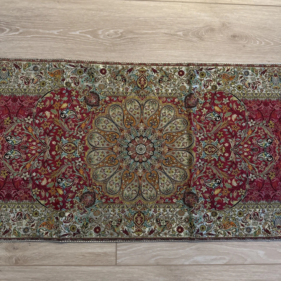 Brand New Handwoven Persian Termeh Traditional Silk Tablecloth,Tapestry, - Image 3 of 4