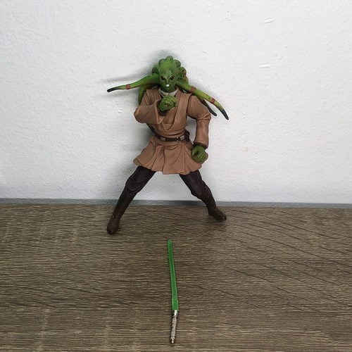 Star Wars Attack of the Clones Kit Fisto Action Figure Hasbro 2001 Lightsaber 2