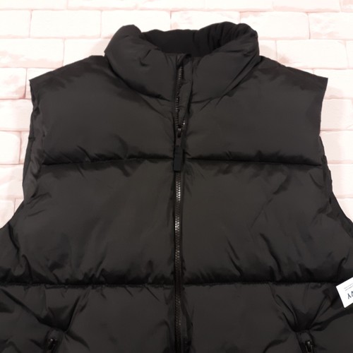 Old Navy Puffer Vest Mens Large Black Outdoor Full Zip Jacket Water Resistant - Picture 2 of 10