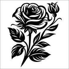 40cm Rose Flower vinyl sticker car decal van graphics campervan surf large