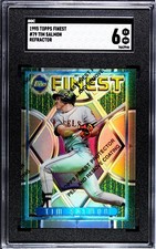 1995 Topps Finest Tim Salmon Refractor SGC 6