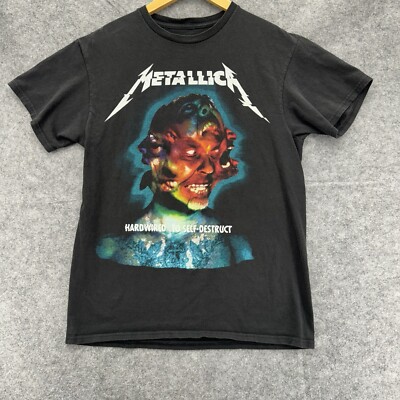 Metallica Hardwired to Self Destruct 2017 World Tour Tee Size Medium Black