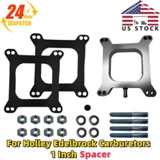 Carburetor Spacer For Square Bore Holley Edelbrock Intake Manifold 1" Aluminum