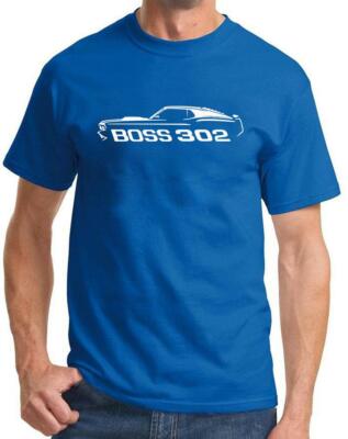 1970 Ford Boss 302 Mustang Classic Outline Design Tshirt NEW COLORS