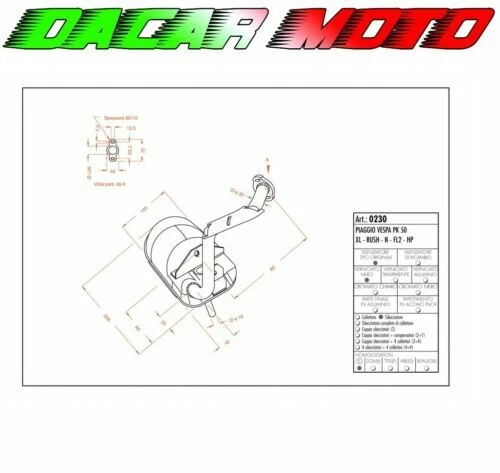 Collettori LeoVince per il sistema di scarico della moto per Piaggio