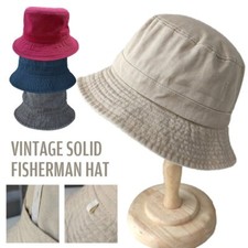 Unisex Washed Bucket Hat Oversize Travel Sun Beach L-2XL Cotton Cap Large Head