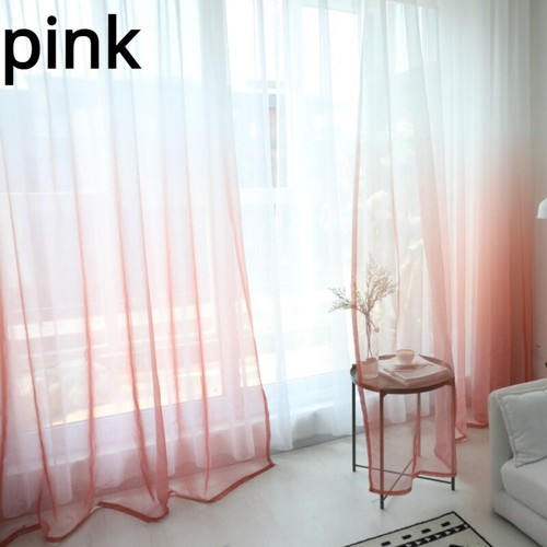 Sheer Mesh Window Curtain Drape Fabric Gradient Color See Through Sold By Metre - Picture 3 of 19