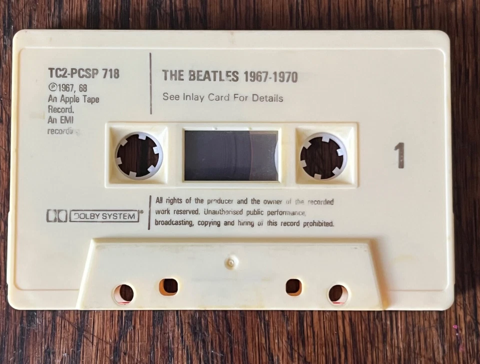 THE BEATLES 1967-1970 AUDIO CASSETTE TAPE Double Play Tape *Black Text* RARE UK - Image 2 of 4