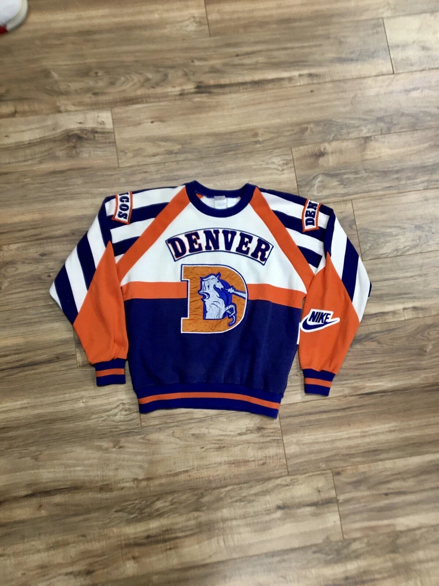 Vintage Nike NFL Denver Broncos Crewneck sweatshirt Skyline Rare M