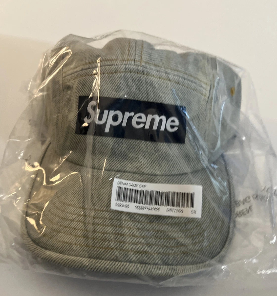 SUPREME DENIM CAMP CAP/ DRY INDIGO OS/ SS23 WEEK 19 100% AUTHENTIC) BRAND NEW