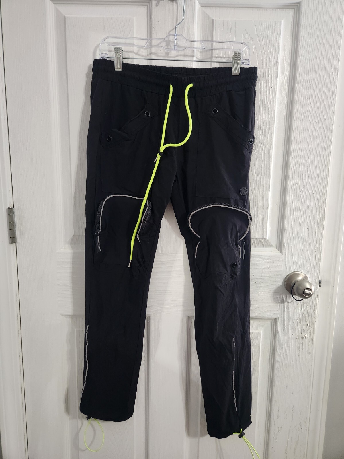 Baggy reflective 3D cargo pockets Rave streetwear punk grunge pull on y2k LG