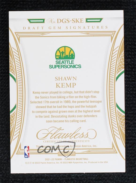 202122 Panini Flawless Draft Gem Signatures /25 Shawn Kemp DGSSKE