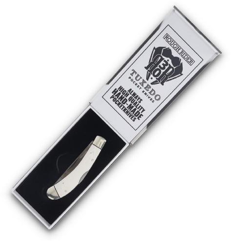 Rough Rider Tuxedo Bow Trapper pocket knife lockback titanium Micarta 30 years