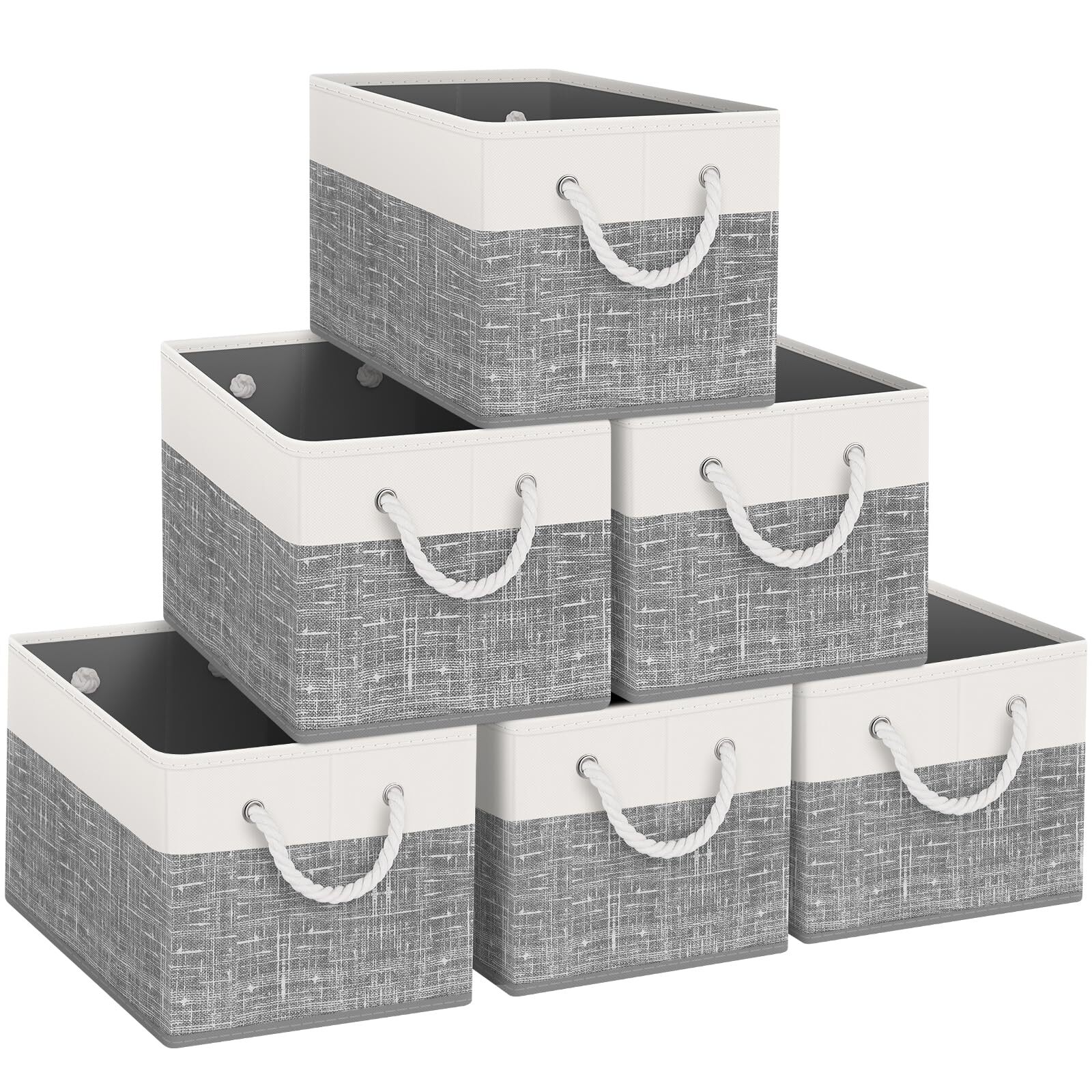 6-Pack Foldable Storage Bins for Toys, Books & Home Organization-image