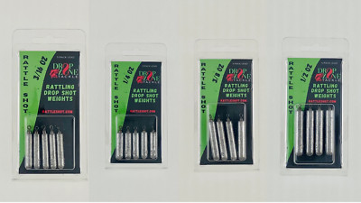 Drop Zone Tackle Rattle Shot Weights with Round Line Tie