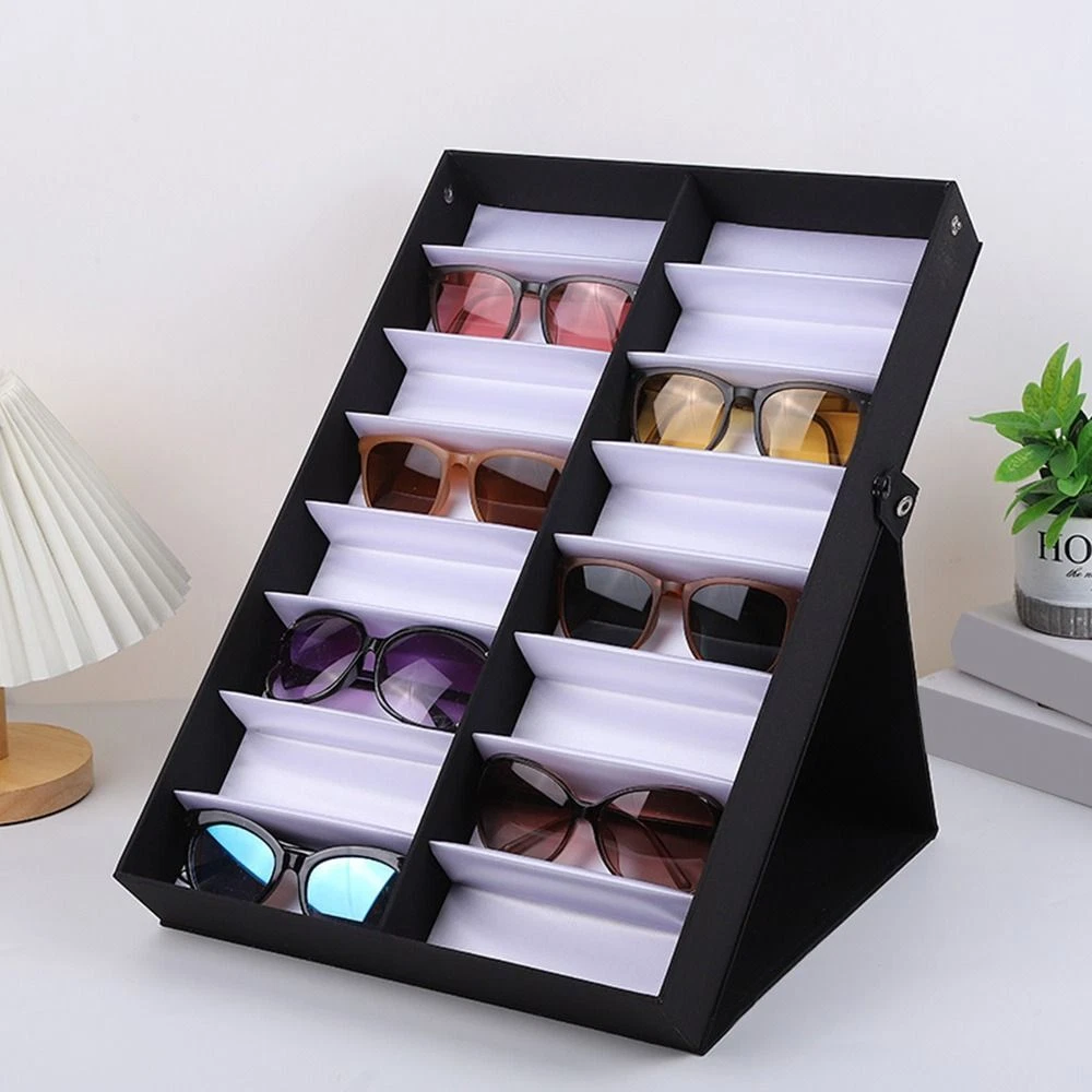 Frame Tray Sunglasses Display Case 16 Slots Glasses Tray Eyeglass Organizer Box