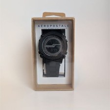 Reloj deportivo digital Aeropostale para hombre negro resistente a golpes nuevo en caja estilo 5337 nuevo