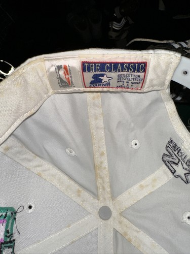 Starter The Classic NBA Stay In School White Snapback Hat Cap Vintage - Picture 3 of 4