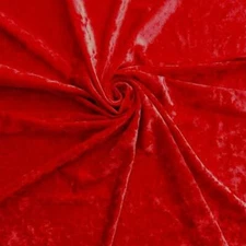 Red Crushed Stretch Ice Velvet Clothing Dress Spandex 4-WAY Stretch