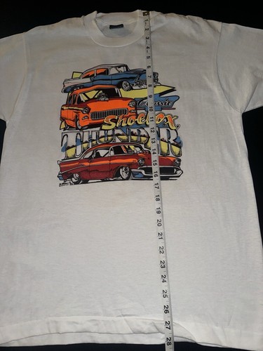 Vintage NOS Chevy Car Large White Single Stitch T-shirt. Screen Star Best. USA - Picture 5 of 9