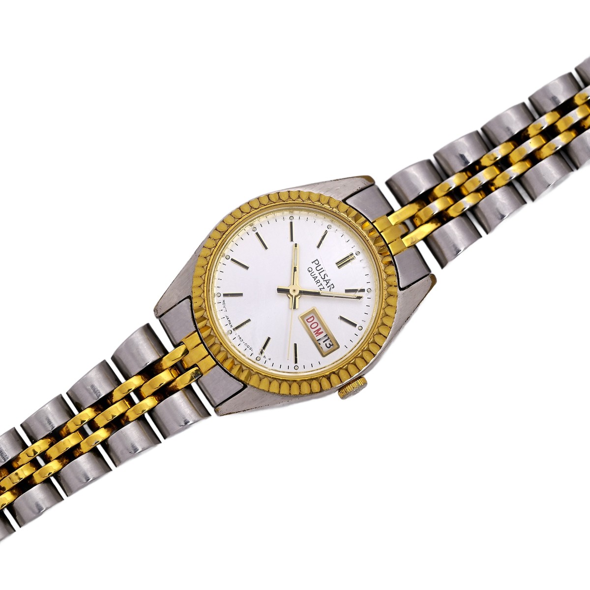 Pulsar Seiko Vintage Gold Tone Presidential Quartz Dial Date