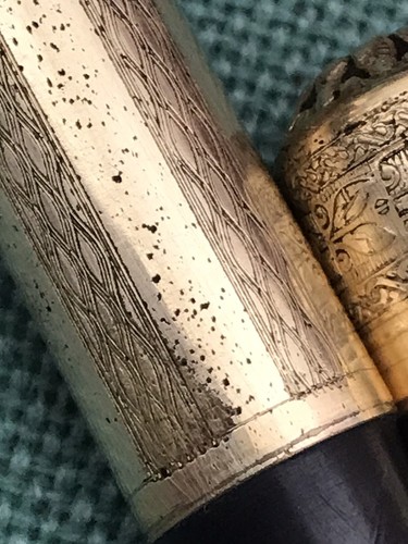 Fountain Pen Iceal 18kr, Stilografica Rientrante Mancante Di Clip, Incisioni Oro - Foto 17 di 22