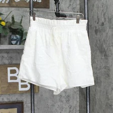 lC Lauren Conrad Womens Woven Floral Tie Front Shorts 165f84d1b25c9d White M