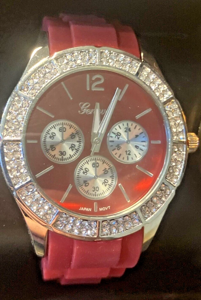 Gift Box Set of 4 Geneva Platinum Ladies Watches Color and Style JTV jbw379-2 - Image 3 of 4