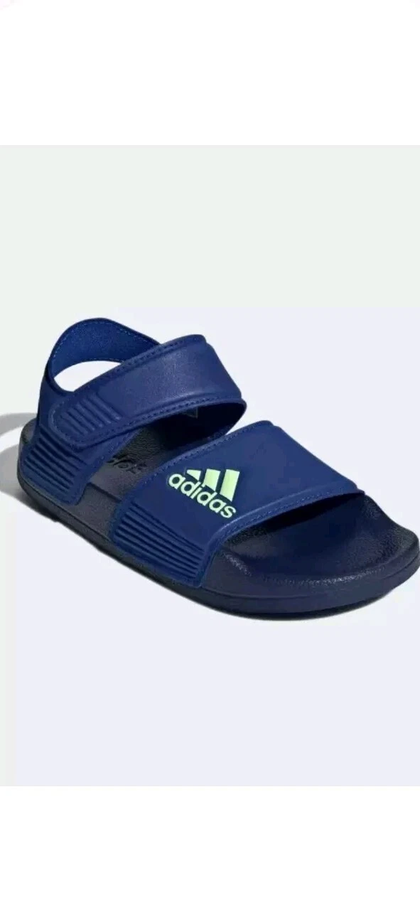 Adidas Adilette Comfort sandalo slide bambino blu royal taglia 3 anni acqua gioco nuovo