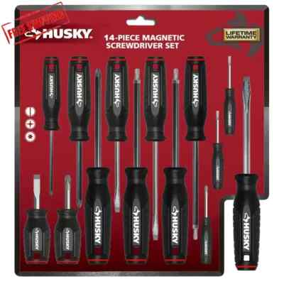 #ad #ad Husky Combination Screwdriver Set w Magnetic Tip Comfort Grip Handle 14 Piece $99.00