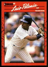 Luis Polonia 1990 Donruss #547b New York Yankees MLB READ FREE SHIP AutographDen