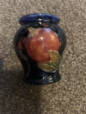 An early & good antique William Moorcroft pottery open pomegranate Vase 8cm Tall