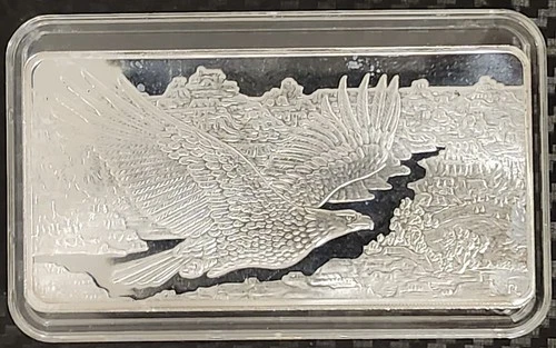 10 oz .999 Fine Silver RMC Eagle Bar - 2017 in capsule