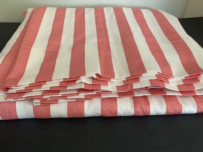 Anthropologie 100 % Organic Cotton Flat Top King Sheet Stripes Pink New Other