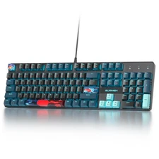 Full Size Mechanical Keyboard, Creamy Keyboard with Number Pad, 104 Keys Wire...