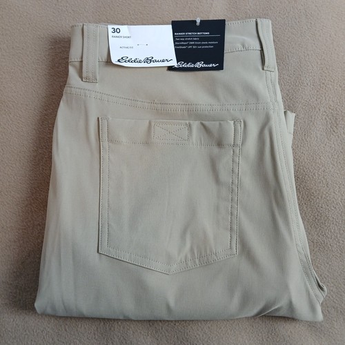 Pantalones Cortos Rainier Eddie Bauer Para Hombre Calce Activo Talla 30 (30x11) Caqui Nuevos con Etiquetas - Imagen 9 de 19