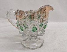Bulls Eye & Daisy Green w/ Gold Trim Clear Gl...